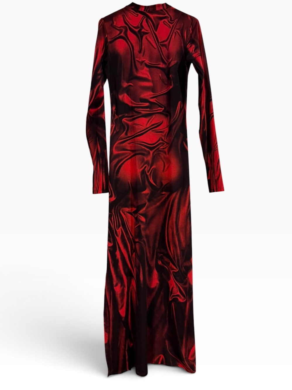 KETA GUTMANE Red Wetlook Maxi Dress - Picture 7 of 7